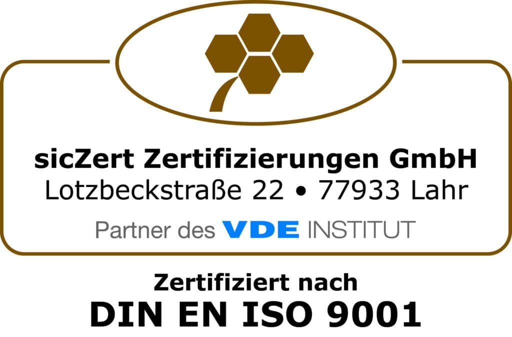 Gütesiegel DIN EN ISO 9001