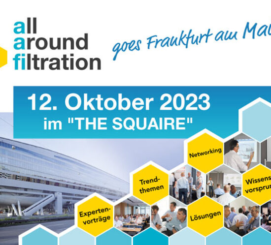 all around filtration: Filtertechnik Symposium in Frankfurt am Main am 12.10.2023