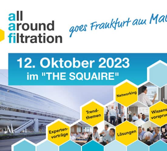 all around filtration: Filtertechnik Symposium in Frankfurt am Main am 12.10.2023